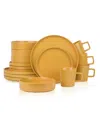 Stone Lain Cleo 16 Pc. Dinnerware Set, Service For 4 In Yellow