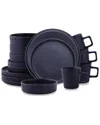 Stone Lain Cleo 16 Pc. Dinnerware Set, Service For 4 In Blue