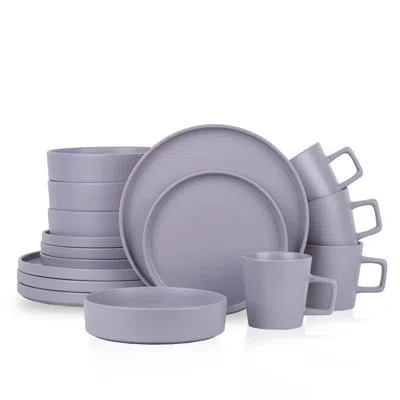 Stone Lain Cleo 16-piece Dinnerware Set Stoneware In Light Gray