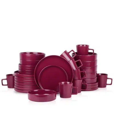 Stone Lain Cleo 32 Pc. Dinnerware Set, Service For 8 In Purple