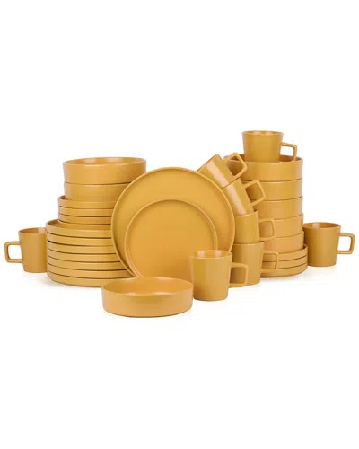 Stone Lain Cleo 32 Pc. Dinnerware Set, Service For 8 In Yellow