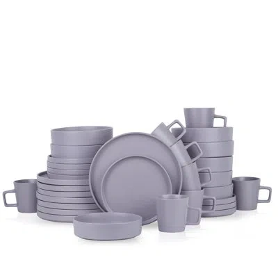 Stone Lain Cleo 32-piece Dinnerware Set Stoneware In Light Gray