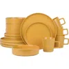Stone Lain Cleo Stoneware 16-piece Dinnerware Set In Yellow
