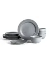 Stone Lain Comet 12-piece Dinnerware Set Stoneware In Gray