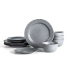 Stone Lain Comet 12-piece Dinnerware Set Stoneware In Gray