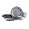 Stone Lain Comet 4-pc. Stoneware Dinnerware Set In Gray