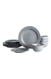 Stone Lain Comet 12-piece Dinnerware Set Stoneware In Gray