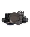 Stone Lain Daisy 32 Pc. Dinnerware Set, Service For 8 In Gray