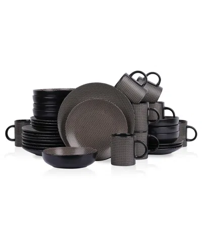 Stone Lain Daisy 32 Pc. Dinnerware Set, Service For 8 In Gray