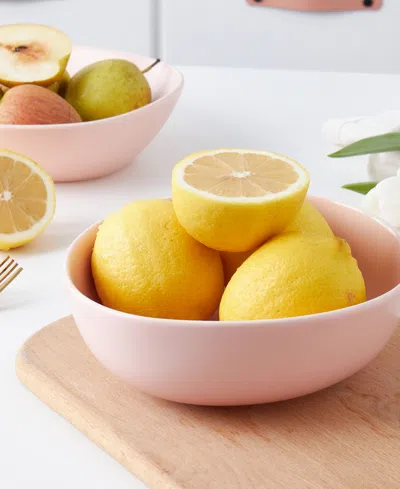 Stone Lain Delilah Porcelain Bowls, Set Of 6 In Blush