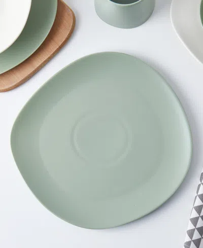 Stone Lain Delilah Porcelain Dinner Plates, Set Of 6 In Honeydew
