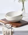 Stone Lain Delilah Porcelain Pasta Bowls, Set Of 6 In Cream