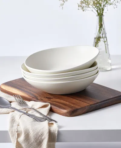 Stone Lain Delilah Porcelain Pasta Bowls, Set Of 6 In Cream