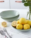 Stone Lain Delilah Porcelain Pasta Bowls, Set Of 6 In Honeydew