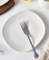 Stone Lain Delilah Porcelain Salad Plates, Set Of 6 In Cream