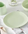 Stone Lain Delilah Porcelain Salad Plates, Set Of 6 In Lime Green