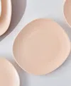 Stone Lain Delilah Porcelain Salad Plates, Set Of 6 In Pastel Orange