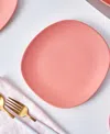 Stone Lain Delilah Porcelain Salad Plates, Set Of 6 In Terracotta