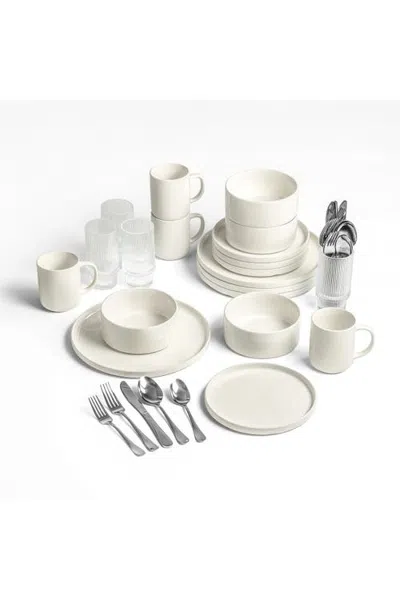 Stone Lain Dining Essential Kit Porcelain Bundle In White