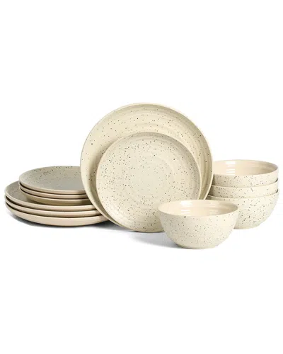 Stone Lain Dua 12pc Stoneware Dinnerware Set In Neutral
