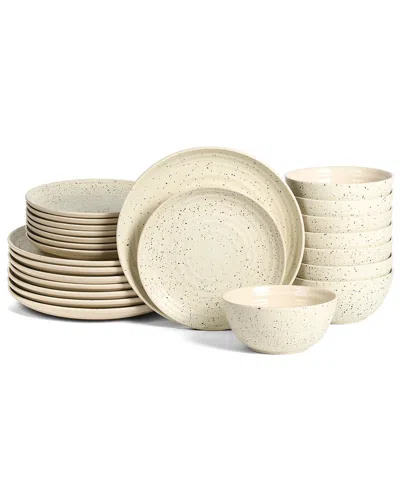 Stone Lain Dua 24pc Stoneware Dinnerware Set In Neutral