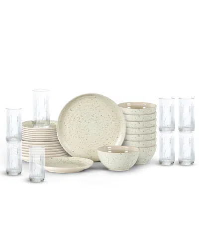 Stone Lain Dua 32 Pc. Dinnerware Set, Service For 8 In Neutral