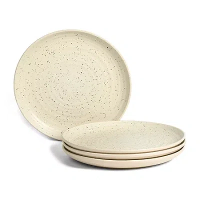 Stone Lain Dua 4-pc. Stoneware Dinner Plate In White