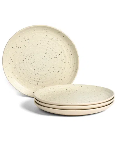 Stone Lain Dua 4pc Stoneware Dinner Plate Set In Neutral