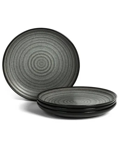 Stone Lain Dua 4pc Stoneware Salad Plate Set In Gray