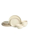 Stone Lain Dua Stoneware 12-piece Dinnerware Set In White