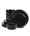 Stone Lain Eden 12 Pc. Dinnerware Set, Service For 4 In Black