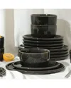 Stone Lain Eden 12pc Dinnerware Set Charcoal Grey