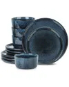 Stone Lain Eden 12pc Dinnerware Set Dark Blue