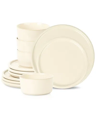 Stone Lain Eden 12pc Stoneware Dinnerware Set In Beige