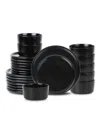 Stone Lain Eden Stoneware 24-piece Dinnerware Set In Black