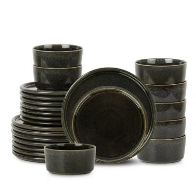 Stone Lain Eden 24-piece Dinnerware Set Stoneware In Gray