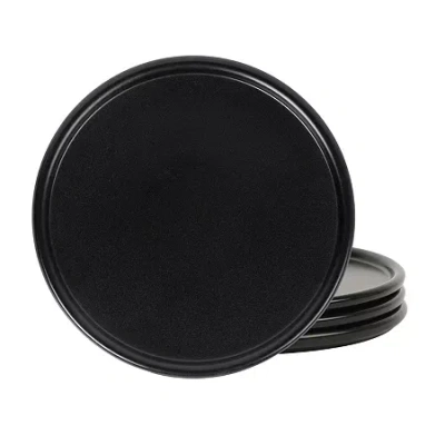 Stone Lain Eden 4-pc. Stoneware Dinner Plate In Black