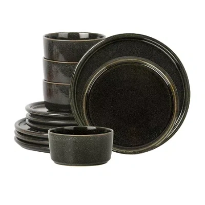 Stone Lain Eden 4-pc. Stoneware Dinnerware Set In Gray