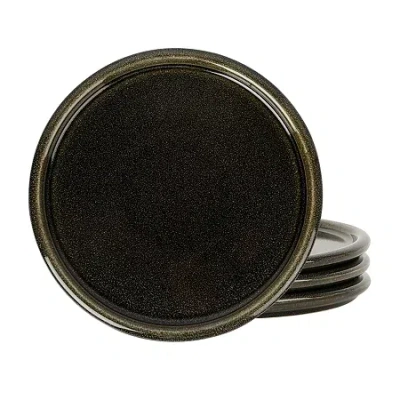 Stone Lain Eden 4-pc. Stoneware Salad Plate In Gray