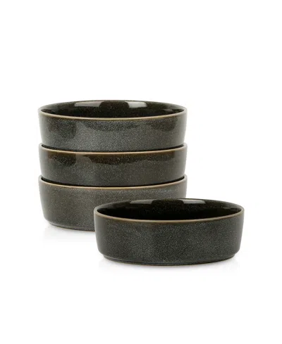 Stone Lain Eden Pasta Bowls, Set Of 4 In Charcoal Gray