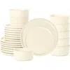 Stone Lain Eden Stoneware 24-piece Dinnerware Set In Neutral