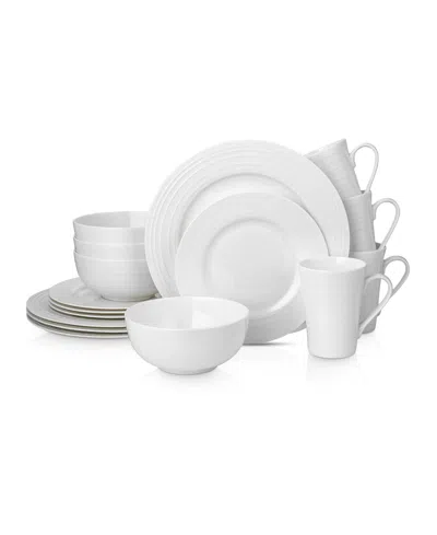 Stone Lain Eleanor 16pc Bone China Dinnerware Set In White