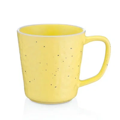 Stone Lain Elena 4-piece Mug Set Stoneware In Yellow