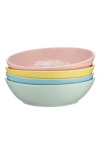 Stone Lain Elena Stoneware 4-piece Bowl Set In Multi
