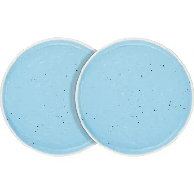 Stone Lain Elena Stoneware 4-piece Salad Plate Set In Blue
