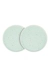 Stone Lain Elena Stoneware 4-piece Salad Plate Set In Green