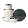 Stone Lain Elica 12-pc. Stoneware Dinnerware Set In Black