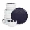 Stone Lain Elica 12-pc. Stoneware Dinnerware Set In Blue
