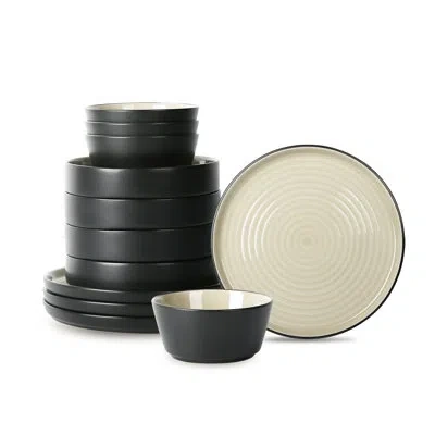 Stone Lain Elica 12-piece Dinnerware Set Stoneware In Beige