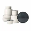 Stone Lain Elica 24-pc. Stoneware Dinnerware Set In Black